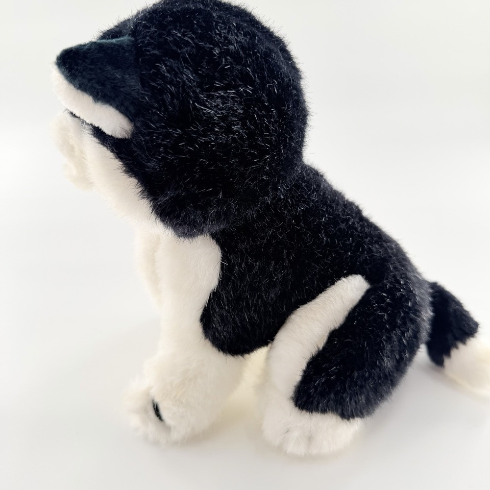 Vintage R Dakin 1985 Seated Husky Dog Plush Blue Eyes Panting Tongue Stuffed Toy - Picture 6 of 10